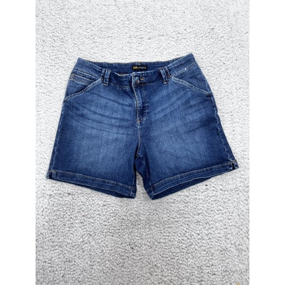 Lee Pants - Women's Lee Dark Wash Straight Fit Denim Chino Shorts Size 12